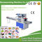 flow packing machine with automatic feeder