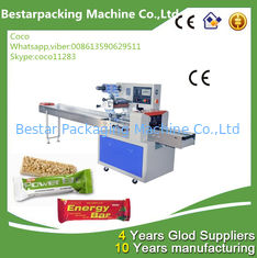 Horizontal back sealing flow pack cereal bar wrapping machine