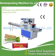 Horizontal pillow flow pack energy bar packaging machine