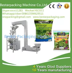 New design green leafy vegetable salad weighting and packaging machine,with vegetable washing and cuttingmachine