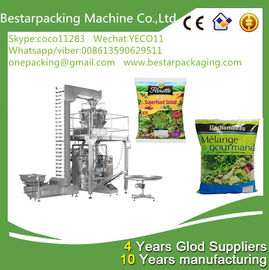 New design green leafy vegetable salad weighting and packaging machine,with vegetable washing and cuttingmachine