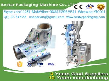 Food packaging plastic roll film and laminated roll film use on pillow packing machine