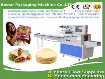 Bestar automatic papadam packaging machine  flow pack wrapper in modified atmosphere ,papadam wrapping machine