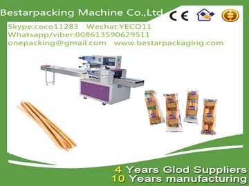 Flow pack machine for bread sticks,breadsticks,Lance Bread Sticks packing machine