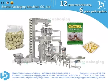 How to make onion garlic /Fresh Peeled Garlic pouch well by Bestar weigher packing machinery