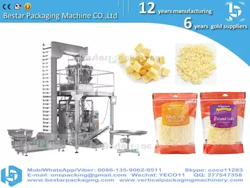 Bestar Multihead Weigher + Packaging Machine Vffs  for parmesan cheese  +small pieces cheese+cheese sliced